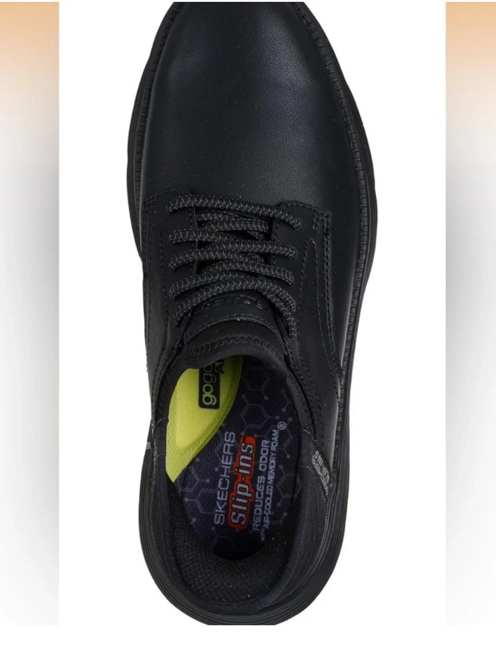 Skechers Garza Gervin Men’s 8.5 Black Oxford Slip-Ins Worn Once